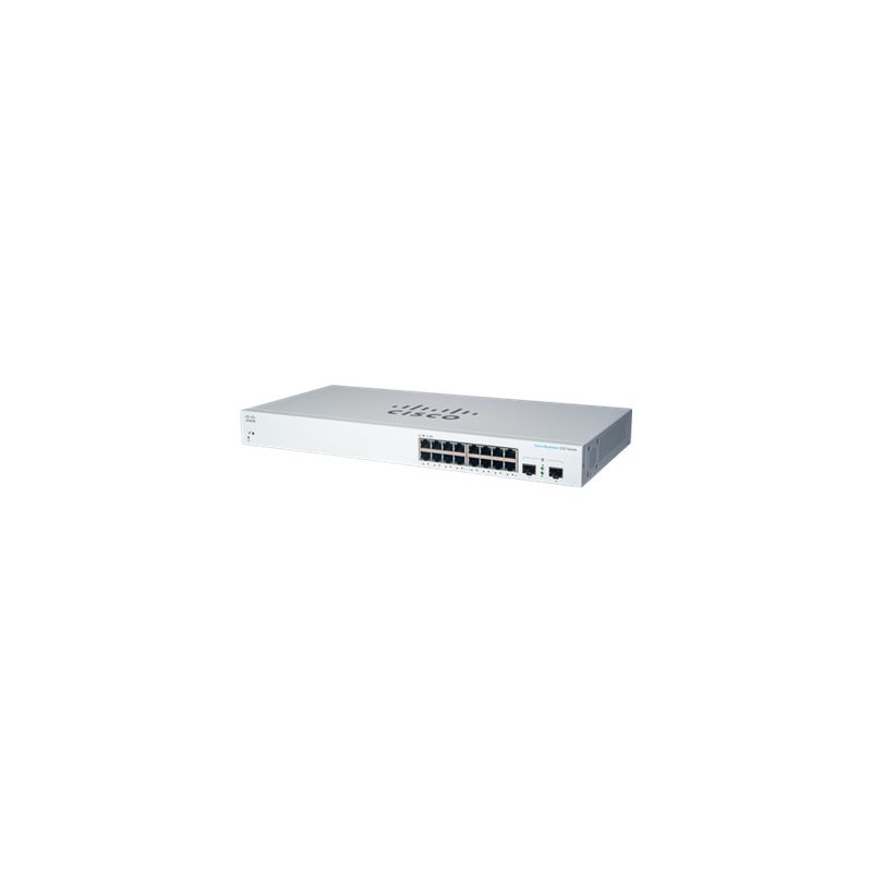 Commutateur - intelligent - 16 x 10 - 100 - 1000 + 2 x Gigabit SFP (liaison montante) - Mon... (CBS220-16T-2GEU-RF)_1