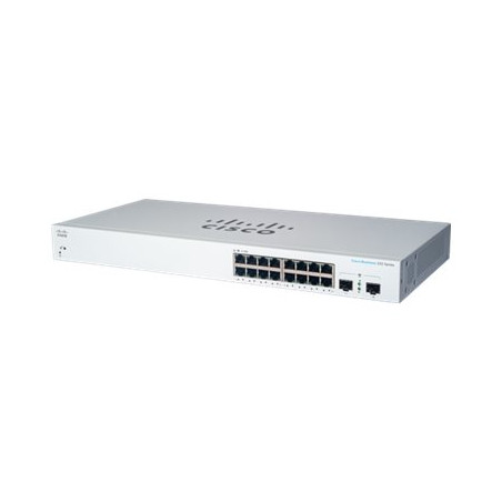 Commutateur - intelligent - 16 x 10 - 100 - 1000 + 2 x Gigabit SFP (liaison montante) - Mon... (CBS220-16T-2GEU-RF)_1