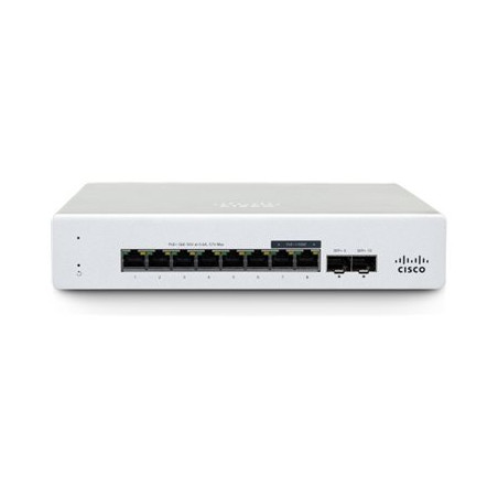 Commutateur - Géré - 8 x 10 - 100 - 1000 (PoE+) + 2 x Gigabit SFP - de bureau, fixation murale -... (MS130-8P-I-HW)_1