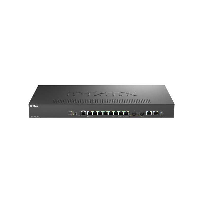 Commutateur - C2+ - intelligent - 8 x 10 - 100 - 1000 - 2.5G (PoE+) + 2 x 10 Gigabit Ethernet ... (DMS-1250-12TP/E)_1