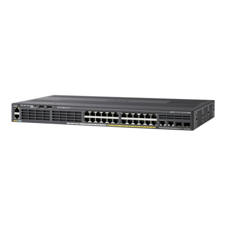 Commutateur - Géré - 24 x 10 - 100 - 1000 + 2 x Gigabit SFP - de bureau, Montable sur rack ... (WS-C2960X24TSLL-RF)_1