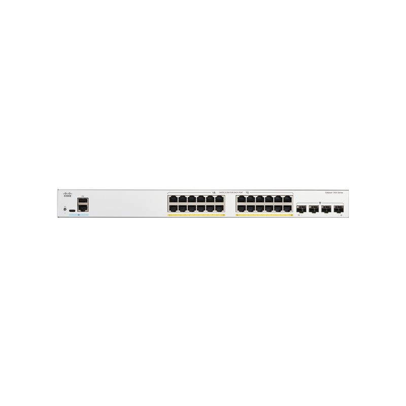 Commutateur - C3 - Géré - 24 x 10 - 100 - 1000 (PoE+) + 4 x Gigabit SFP - Montable sur rack -... (C1300-24FP-4G-RF)_1