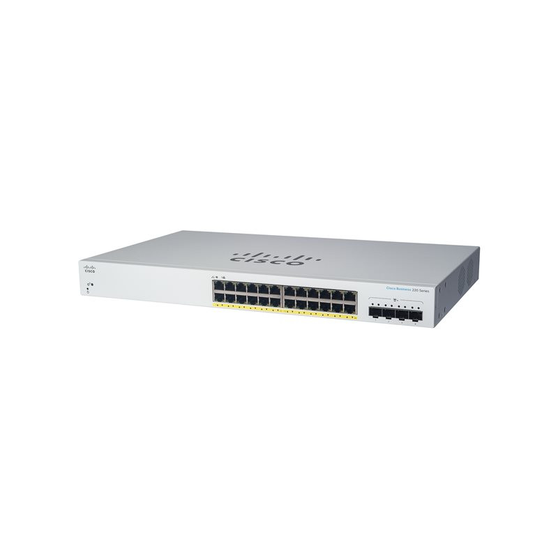 Commutateur - intelligent - 24 x 10 - 100 - 1000 (PoE+) + 4 x SFP+ 10 Go (liaison montante) ... (CBS220-24FP-4X-EU)_1