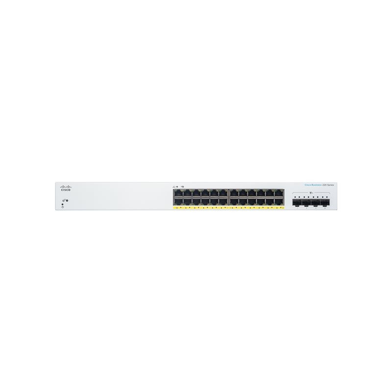 Commutateur - intelligent - 24 x 10 - 100 - 1000 (PoE+) + 4 x SFP+ 10 Go (liaison montante) -... (CBS220-24P-4X-EU)_1