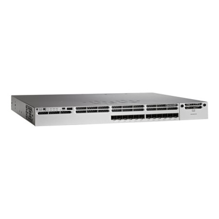 Commutateur - C3 - Géré - 12 x 1 Gigabit - 10 Gigabit SFP+ - de bureau, Montable sur rack -... (WS-C3850-12XS-S-RF)_1