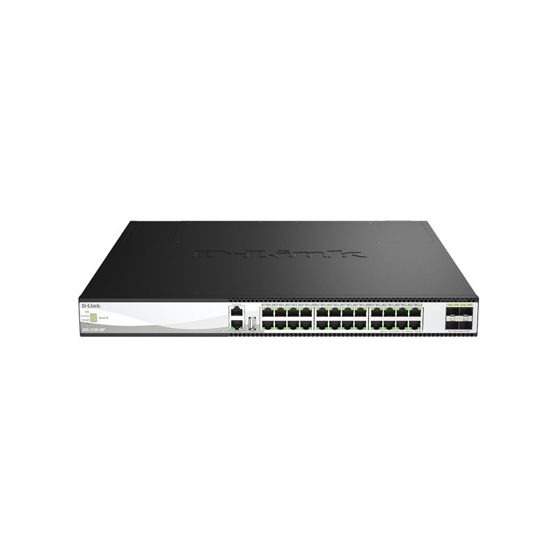 Commutateur - C3 - Géré - 24 x 1 - 2.5 - 5 - 10GBase-T (PoE++) + 4 x 10 Gigabit - 25 Gigabit SF... (DXS-3130-28P/E)_1