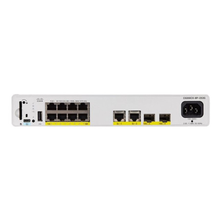 Network Essentials - commutateur - compact - C3 - Géré - 8 x 10 - 100 - 1000 (PoE+) + 2 x 1... (C9200CX-8P2X2GE-RF)_1