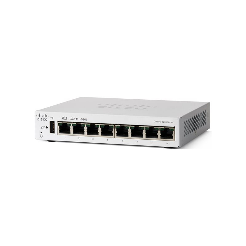 Commutateur - Ethernet Gigabit - C3 - intelligent - 8 x 10 - 100 - 1000 - de bureau - PoE (67 W) (C1200-8T-D)_1