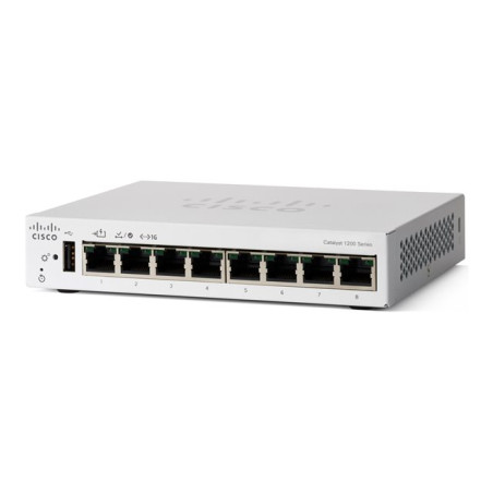Commutateur - Ethernet Gigabit - C3 - intelligent - 8 x 10 - 100 - 1000 - de bureau - PoE (67 W) (C1200-8T-D)_1