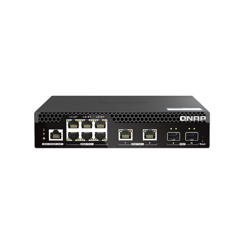 Commutateur - demi-largeur - Géré - 10 x 2.5GBase-T + 2 x 10 Gigabit SFP+ + 6 x 2.5GBase-T + ... (QSW-M2106PR-2S2T)_1