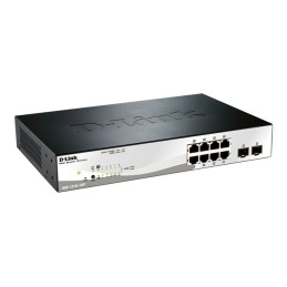 Commutateur - Géré - 8 x 10 - 100 - 1000 (PoE+) + 2 x Gigabit SFP - de bureau - PoE+ (78 W) (DGS-1210-10P/E)_1
