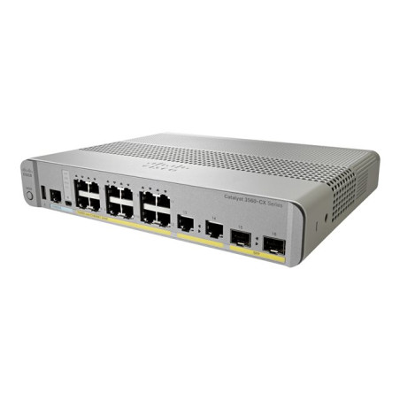 Commutateur - Géré - 12 x 10 - 100 - 1000 (PoE+) + 2 x SFP Gigabit combiné - de bureau, Mon... (WS-C3560CX12PCS-RF)_1