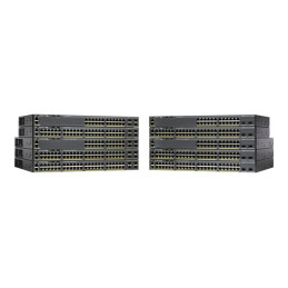 Commutateur - Géré - 24 x 10 - 100 - 1000 + 4 x Gigabit SFP - de bureau, Montable sur rack ... (WS-C2960X24TS-L-RF)_1