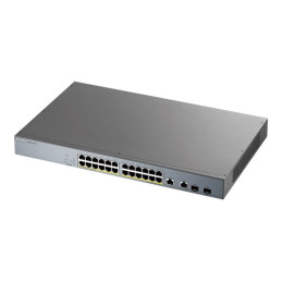 Commutateur - intelligent - 24 x 10 - 100 - 1000 (PoE+) + 2 x SFP Gigabit combo (liaison m... (GS1350-26HP-EU0101F)_2
