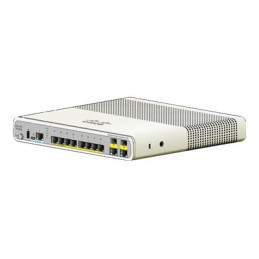 Commutateur - Géré - 8 x 10 - 100 + 2 x SFP Gigabit partagé - de bureau, Montable sur rack,... (WS-C2960C-8TC-L-RF)_1