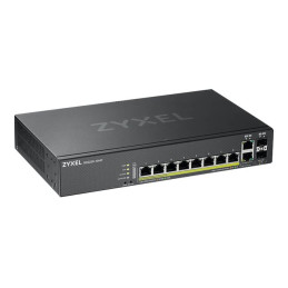 Commutateur - Géré - 8 x 10 - 100 - 1000 (PoE+) + 2 x SFP Gigabit combiné - Montable sur r... (GS2220-10HP-EU0101F)_3