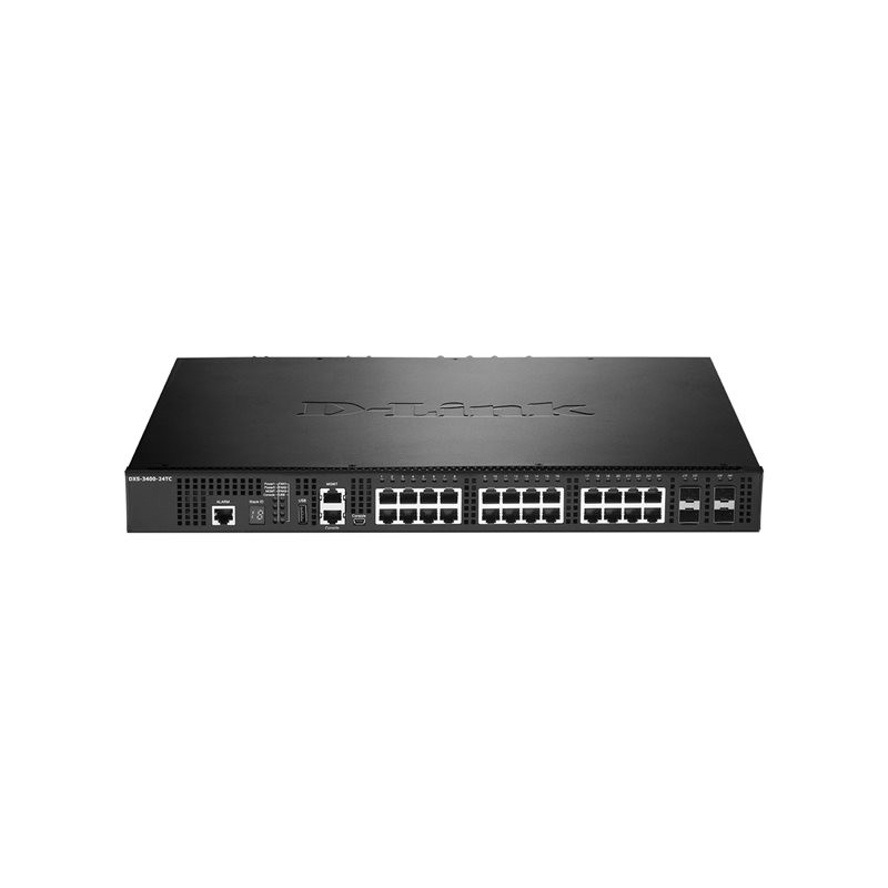 Switch 20 ports 10Gigabit Base-T + 4 ports Combo 10Gigabit Base-T - SFP+ (DXS-3400-24TC)_1