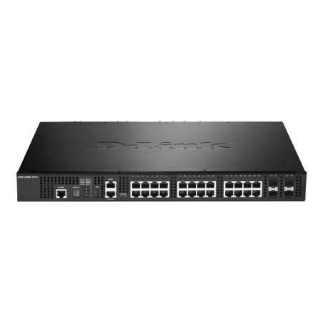 Switch 20 ports 10Gigabit Base-T + 4 ports Combo 10Gigabit Base-T - SFP+ (DXS-3400-24TC)_1