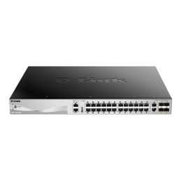 Commutateur - L3 Lite - Géré - 24 x 10 - 100 - 1000 (PoE+) + 2 x 10 Gigabit Ethernet + 4 x 10 ... (DGS-3130-30PS/E)_1