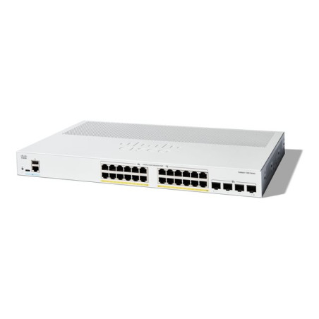 Commutateur - C3 - Géré - 24 x 10 - 100 - 1000 (PoE+) + 4 x 10 Gigabit SFP+ - Montable sur rack -... (C1300-24P-4X)_1