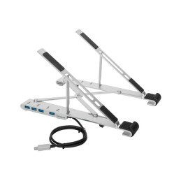 Support pour ordinateur portable - avec concentrateur USB 4 ports - 10" - 15.6" - argent (AWU100205GL)_3