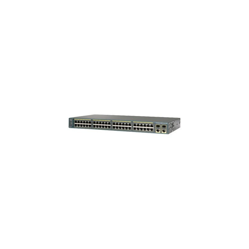 Commutateur - Géré - 48 x 10 - 100 + 2 x SFP Gigabit combiné - Montable sur rack - recondit... (WS-C2960+48TC-L-RF)_1