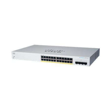 Commutateur - intelligent - 24 x 10 - 100 - 1000 (PoE+) + 4 x SFP+ 10 Go (liaison montante)... (CBS220-24FP4XEU-RF)_1