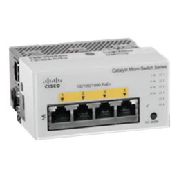Commutateur - 4 x 10 - 100 - 1000 (4 PoE+) + 1 x Gigabit SFP (liaison montante) + 1 - fixation murale (CMICR-4PC)_1