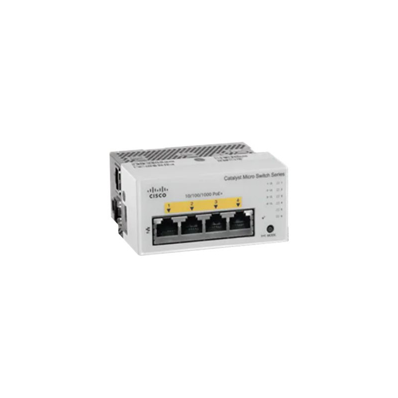 Commutateur - 4 x 10 - 100 - 1000 (4 PoE+) + 2 x SFP - fixation murale (CMICR-4PS)_1