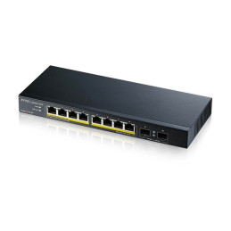 Commutateur - non géré - 8 x 10 - 100 - 1000 (PoE+) + 2 x Gigabit SFP - de bureau, fixatio... (GS1100-10HP-EU0102F)_1