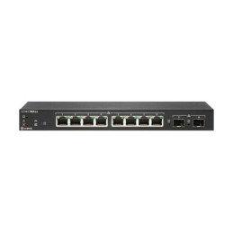 Commutateur - Géré - 8 x 10 - 100 - 1000 (PoE) + 2 x Gigabit SFP - de bureau - PoE (55 W) (02-SSC-2463)_1