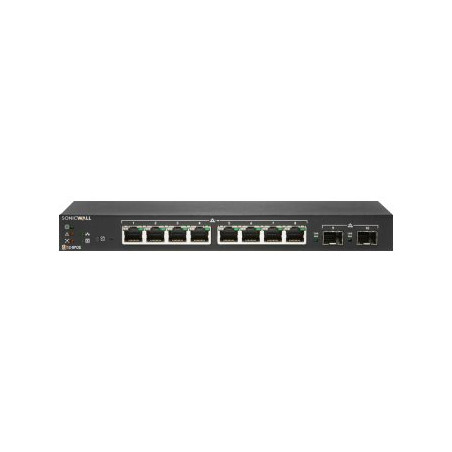 Commutateur - Géré - 8 x 10 - 100 - 1000 (PoE) + 2 x Gigabit SFP - de bureau - PoE (55 W) (02-SSC-2463)_1