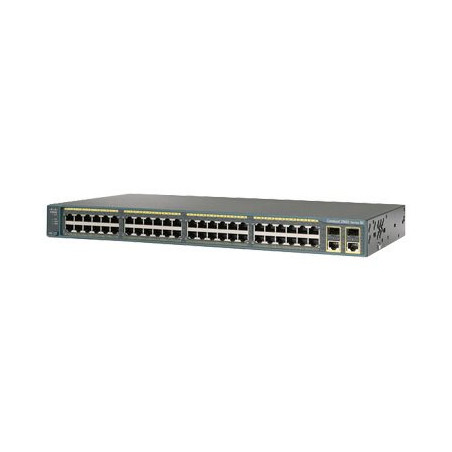 Commutateur - Géré - 48 x 10 - 100 + 2 x SFP Gigabit combiné - Montable sur rack - recondit... (WS-C2960+48TC-S-RF)_1