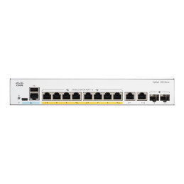 Commutateur - C3 - Géré - 8 x 10 - 100 - 1000 (PoE+) + 2 x combinaison Gigabit SFP - RJ-45 - Mon... (C1300-8P-E-2G)_2
