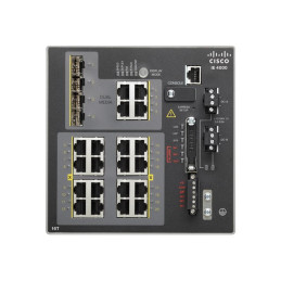 Commutateur - Géré - 16 x 10 - 100 + 4 x SFP Gigabit combiné - Montage sur rail DIN - DC power... (IE-4000-16T4G-E)_2