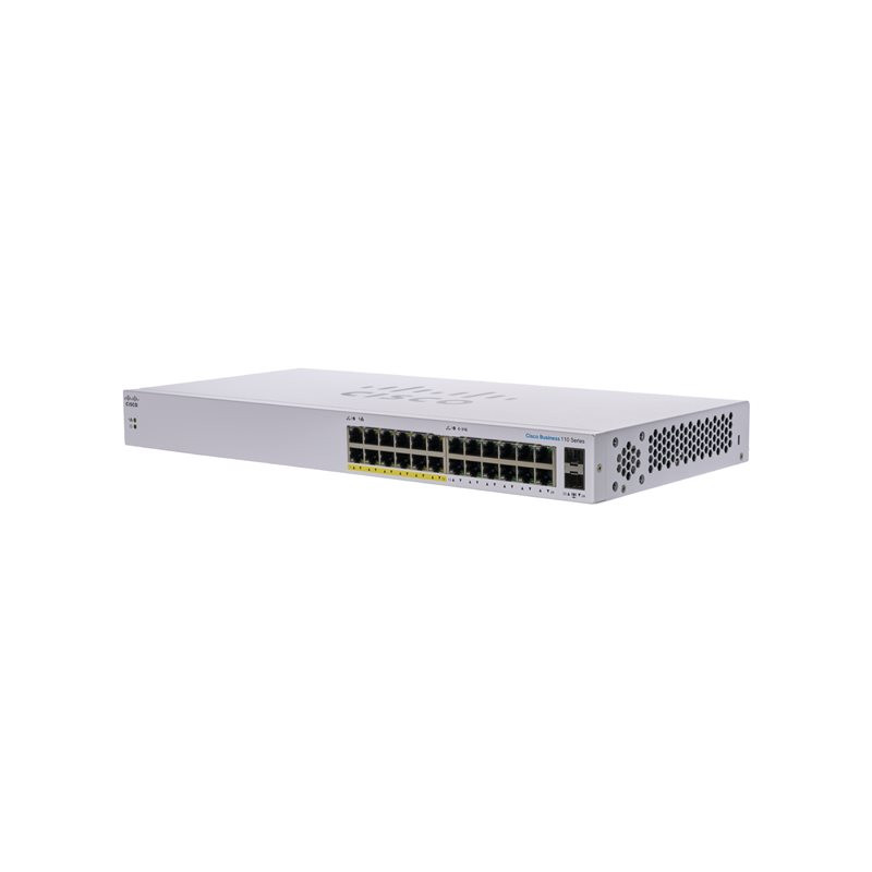 Commutateur - non géré - 12 x 10 - 100 - 1000 (PoE) + 12 x 10 - 100 - 1000 + 2 x SFP Gigabit co... (CBS110-24PP-EU)_1