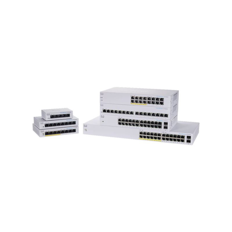 Commutateur - non géré - 8 x 10 - 100 - 1000 (PoE) + 8 x 10 - 100 - 1000 - Montable sur rack... (CBS110-16PP-EU-RF)_1