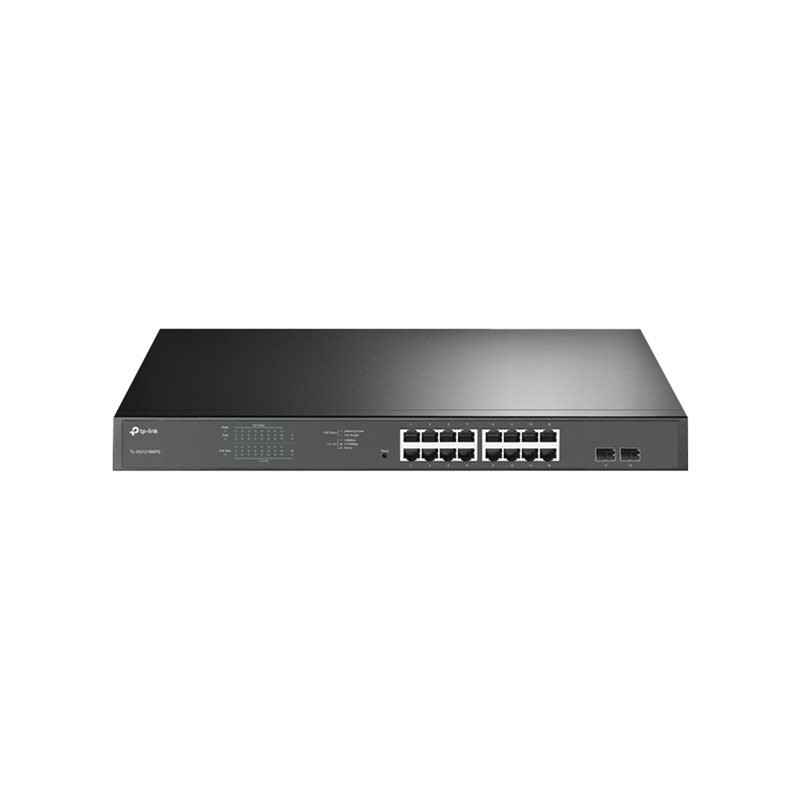 Commutateur - intelligent - 16 x 10 - 100 - 1000 (PoE+) + 2 x Gigabit SFP - Montable sur rack - P... (TL-SG1218MPE)_1