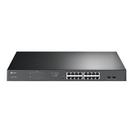 Commutateur - intelligent - 16 x 10 - 100 - 1000 (PoE+) + 2 x Gigabit SFP - Montable sur rack - P... (TL-SG1218MPE)_1