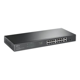Commutateur - intelligent - 16 x 10 - 100 - 1000 (PoE+) + 2 x Gigabit SFP - Montable sur rack - P... (TL-SG1218MPE)_2