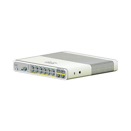 Commutateur - Géré - 12 x 10 - 100 (PoE) + 2 x SFP Gigabit combiné - de bureau, Montable su... (WS-C2960C-12PCL-RF)_1