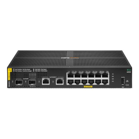 Commutateur - Géré - 12 x 10 - 100 - 1000 (PoE+) + 2 x Gigabit SFP (liaison montante) + 2 x Gigabit RJ-... (R8N89B)_1