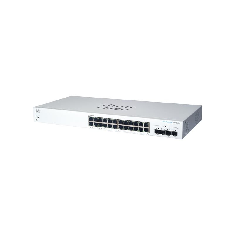 Commutateur - intelligent - 24 x 10 - 100 - 1000 + 4 x SFP+ 10 Go (liaison montante) - Montab... (CBS220-24T-4X-EU)_1