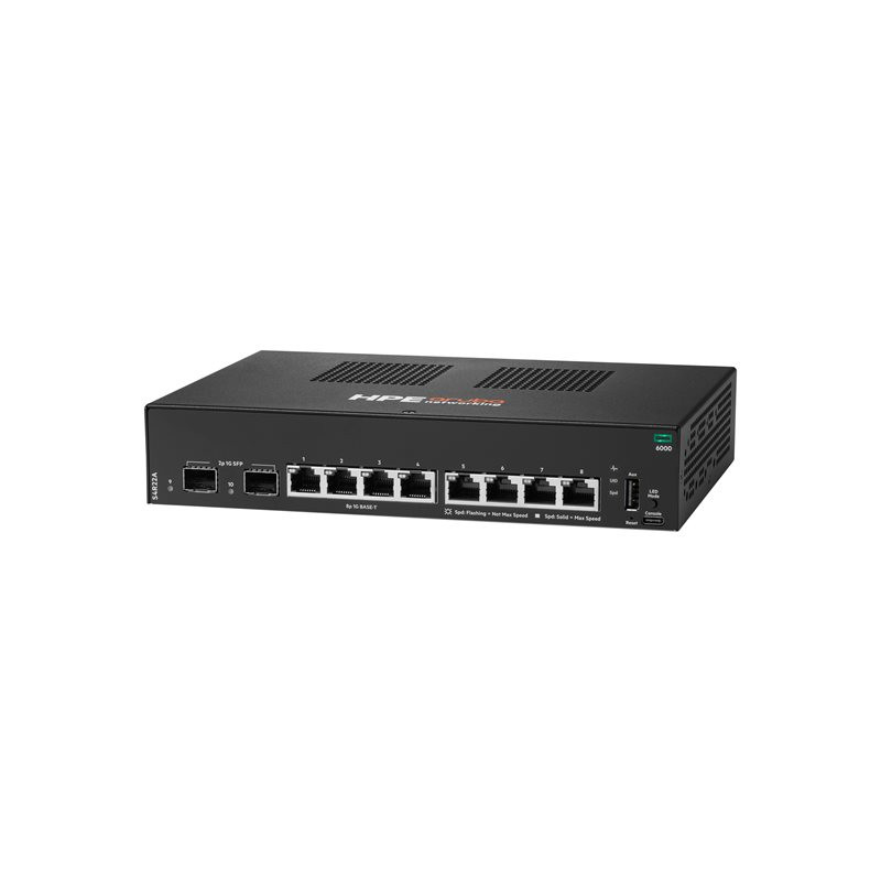 HPE Aruba Networking CX 6000 8p 10M - 100M - 1G 2p SFP 1G Switch - Commutateur - Géré - 8 x 10 - 100 - ... (S4R22A)_1