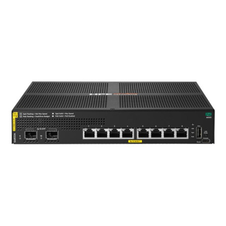 HPE Aruba Networking CX 6000 8p 10M - 100M - 1G Class4 PoE 2p SFP 1G 67W Switch - Commutateur - Géré - ... (S4R23A)_1