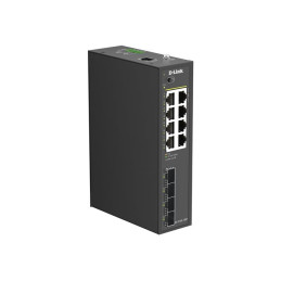 Smart L2 Industrie l8 ports Gigabit PoE+ & 4 ports SFP Gigabit - Budget PoE 240 W (Port 1-2 : 60... (DIS-210G-12UP)_1