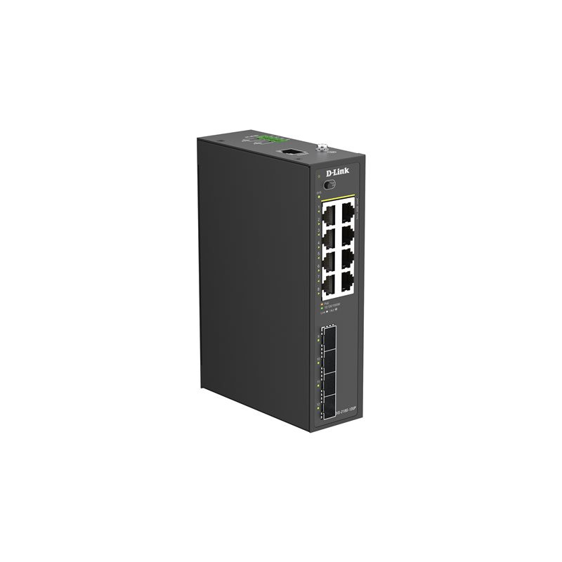 Smart L2 Industrie l8 ports Gigabit PoE+ & 4 ports SFP Gigabit - Budget PoE 240 W (Port 1-2 : 60... (DIS-210G-12UP)_1