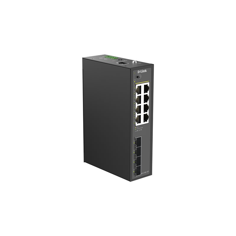 Smart L2Industriel8 ports Gigabit PoE+ & 4 ports SFP Gigabit - Budget PoE 240w - Format Rail-DIN ... (DIS-210G-12P)_1