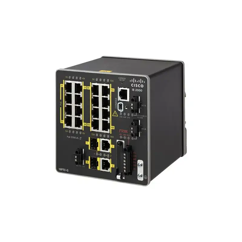 Cisco Industrial Ethernet 2000 Series - Commutateur - Géré - 16 x 10 - 100 (PoE+) + 2 x SFP... (IE-2000-16PTCGE-RF)_1