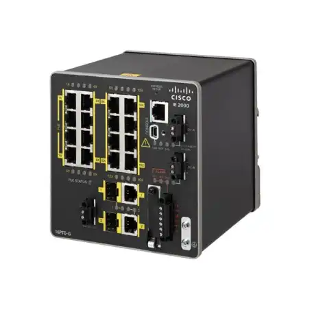 Cisco Industrial Ethernet 2000 Series - Commutateur - Géré - 16 x 10 - 100 (PoE+) + 2 x SFP... (IE-2000-16PTCGE-RF)_1